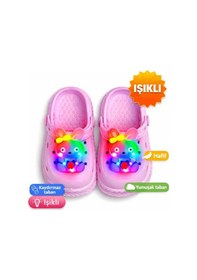 Resim Kids World Ayıcık Tokalı-ışıklı Havuz Plaj Deniz Çocuk Önü Kapalı Terlik Mor 