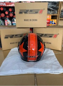Resim Rs1 Kask Motosiklet Yarim Çenesiz Kask Motosiklet-Parlak Siyah 439932233 
