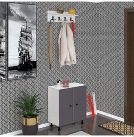 Resim Kenzlife Portmanto Ayakkabılık Ve Askılık Kalçın4 Gribyz 68 060 32 Oniki Çift Ayakkabı Kapasitesi Ahşap 