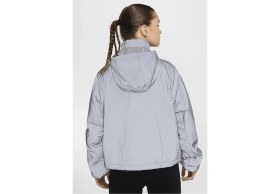 Resim Nike Kadın Run Division Therma-Fit Gri Yansıtıcı Hoodie Günlük Kullanımda Konfor Sağlayan Ceket 