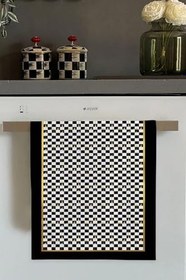 Resim Siyah Dama Desenli Fırın Mutfak Havlusu 30X50Cm 