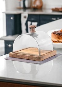 Resim The Mia Madera Dikdörtgen Kek Saklama Fanusu 15x19x19 cm 