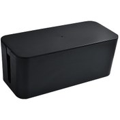 Resim Teltree Büyük Boy Siyah Plastik Masa Üstü Kabloları Toplama Kutusu - Elektrikli Cihaz Soketleri Ve Kabloları Düzenleyici 