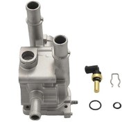 Resim Cruze Aveo Silver İçin Sensörlü Alüminyum Motor Termostat Muhafaza Kapağı 96984103 96817255 