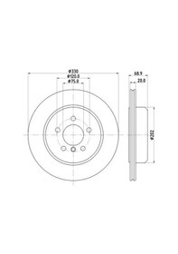 Resim Bmw 520i F10 Arka Fren Diski 2012-2016 Hella 8dd355132851 2adettir 