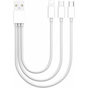 Resim Reedark Beyaz 3'lü Usb Şarj Kablosu - İphone, Samsung, Huawei Uyumlu 