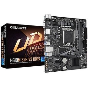 Resim GIGABYTE H610M-S2H-V3-DDR4 3200MHZ 1XVGA 1XHDMI 2XDP 1XM.2 USB 3.2 MATX 1700P (12./13.VE 14.NESİL İŞLEMCİ UYUMLU) 