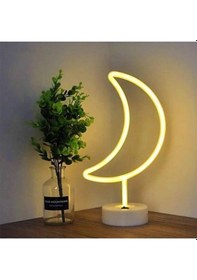 Resim Ay Neon Led Lamba Açık Mavi 