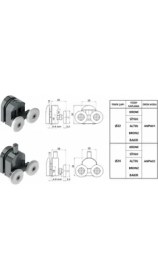 Resim Anpa Duşakabin Yarı Metal Rulmanı Tekeri Makarası Takımı 