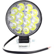 Resim Yaozixa Alüminyum 14 Led 42w Spor Işığı 9-30v 1200lm 6500k Ip65 Su Geçirmez Araç Tamiri Yardımcı Farı 