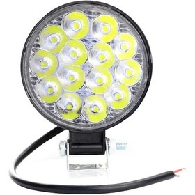 Resim Yaozixa Alüminyum 14 Led 42w Spor Işığı 9-30v 1200lm 6500k Ip65 Su Geçirmez Araç Tamiri Yardımcı Farı 