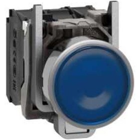 Resim Xb4bw36b5 - Mavi Sıva Altı Eksiksiz Işıklı Buton Ø22 Yaylı Dönüş 1na+1nk 24v 