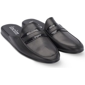 Resim Snake Erkek Siyah Lüks Rahat Hafif Konforlu Misafir Ev Terlik Siyah 