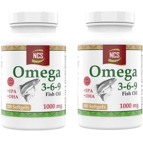 Resim Omega 3 6 9 Balık Yağı 1000 Mg 200 Capsül X 2 Kutu 400 Capsül 