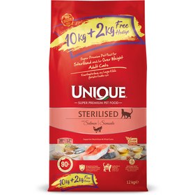 Resim Unique Kısırlaştırılmış Kedi Maması Somonlu 10+2 kg 