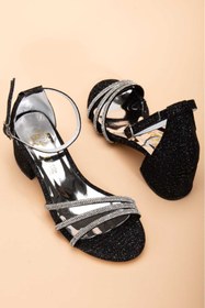 Resim miram shoes Kız Çocuk Siyah 3 Taşlı Toka Detaylı Günlük Ayakkabı 