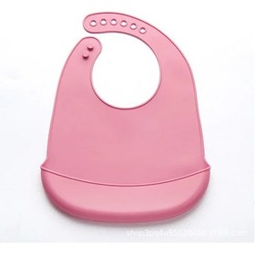 Resim Bebek Önlüğü Ayarlanabilir Su Geçirmez Önlükler Bebekler Yumuşak Beyaz - Pembe 