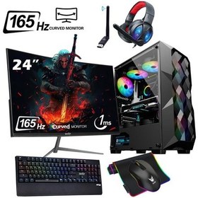 Resim Izoly ST999528 i5-10400F 16 GB 512 GB M.2 NVMe SSD RX580 8 GB 24" Free Dos Masaüstü Oyuncu Bilgisayarı 