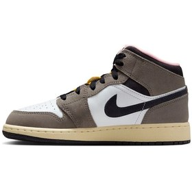 Resim Air Jordan 1 Mid Se 'cave Stone' Gs Basketbol Ayakkabısı Hq2014-100 Çok Renkli 