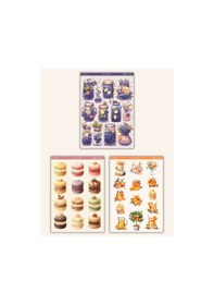 Resim 6 Lı Yummy Temalı Sticker Seti 12x17 Cm Bullet Journal, Scrapbook, Ajanda Ve Planlayıcı İçin Diğer 
