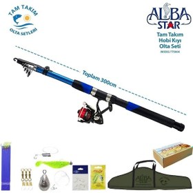 Resim Albastar Tam Takım Hobi Kıyı Olta Seti - 300Cm Kamışla - 300Cm-Standart 