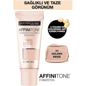Resim Maybelline New York Affinitone Fondöten 24 Golden Beige 30 ML 