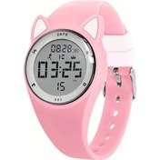 Resim Gaojunshop01 Akıllı Saat, Kadın Ve Erkekler İçin Dijital Kedi Kulaklı Saat, Fitness Takipçili, Pembe Beyaz Diğer 