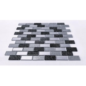 Resim MozaiKristaL Mutfak Tezgah Arası ve Tüm Yaşam Alanları İçin Kristal Cam Mozaik. Cam Ölçüleri: 23X48X4 Mm. File Ölçüsü: 23X48 Mm. ( 1 Koli = 11 File Karo 1 M2 Fiyatıdır ) 