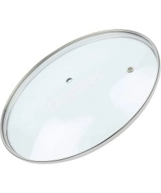 Resim İcanpares Tencere Sahan Tava Cam Kapağı Buhar Delikli Kapak 18 cm ve Fuşya Tutma Tepesi 