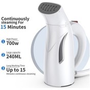 Resim Createtech El Tipi Taşınabilir Buharlı Ütü 140 C 240ml 700w 40sn Hızlı Isınma Ev Ofis Seyahat 