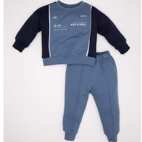 Resim DeFacto Erkek Bebek 2'li Takım Baskılı Sweatshirt Beli Lastikli Jogger Eşofman Altı D2938A524WNIN34 