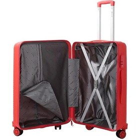 Resim Mçs Bavul Büyük Ve Kabin 2li Set Kırılmaz Silikon Valiz V374 Mercan Mercan 