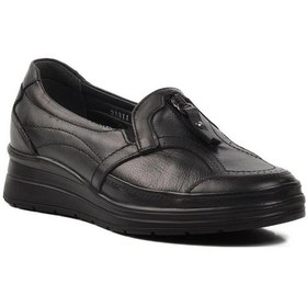 Resim Forelli 21311 Polına Siyah Kadın Hakiki Deri Ayakkabı-siyah Siyah 