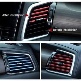 Resim Tiger Marketing Araç Içi Klima Izgara Hava Çıkış Dekoratif Şeritler Klima Şerit 