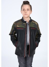 Resim Erkek Çocuk Hakiki Deri Mont (545473859) Siyah 