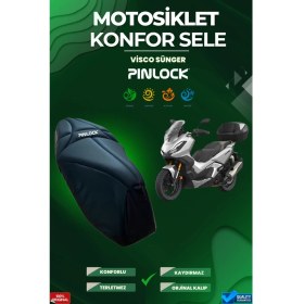 Resim Pinlock Vespa Primavera Motosiklet Konfor Sele ve Koltuk Kılıfı Visco Sponge 