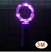 Resim Parti Düğün Dekoru İçin Şarap Şişesi Tıpası Işık X Mor 3m Mor 