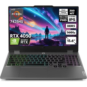 Resim Lenovo Loq Ryzen 7-7435HS 8-Gbddr5 2 Tbssd RTX4050 (6GB-105W) 15.6" Fhd Freedos Oyuncu Notebook 83JC00CRTRFR6 