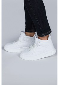 Resim Jump 29100 Yüksek Bilekli Beyaz Kadın Sneaker Günlük Spor Ayakkabı Beyaz 