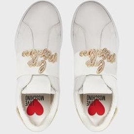 Resim Love Moschino Taş Logolu Deri Sneaker Ayakkabı Bayan AYAKKABI JA15064G1MIA610A 