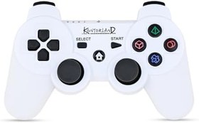 Resim Kontorland P3G - PS3/PC Uyumlu Titreşimli Kablosuz Oyun Kolu GamePad (Beyaz) 