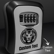 Resim Tiger Tasarım Anahtar Kutusu ile Flip-Top Kapak ve Kombinasyon Kilidi - Ev, Otel, Seyahat ve Acil Durum Güvenlik için Dayanıklı Plastik ve Metal Anahtar Düzenleyici, Anahtar Depolama Kutusu, Ev Güvenlik, Şık Tasarım, Koruyucu Kapak 