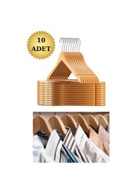Resim Ceket Elbise Askısı Ahşap Gömlek Tişört Elbise Askısı 10 Adet Diğer 