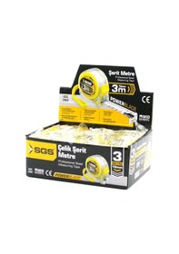 Resim 12 Adet 3mt X 16mt Şeffaf Stoplu Şerit Metre 5468 Standart 