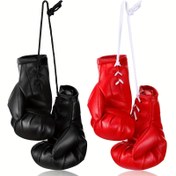 Resim 1 Çift Mini Boks Eldiveni, Araba Aynası için Mini Boks Eldivenleri, Boks Partisi Hediyesi Tatil Noel Süsü, Ev ve Araç Aksesuarları Anahtarlık 