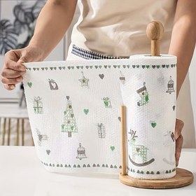 Resim 100 Adet/Rulo Yıkanabilir Yeniden Kullanılabilir Emici Kalınlaştırılmış Mutfak Kağıdı Bezleri - Yağsız Çok Amaçlı Kuru ve Islak Kullanım için Mutfak, Banyo, Oturma Odası, Yatak Odası - Sevimli Hayvan Desenli (Zürafa, Koyun, Kedi), Ev Temizliği, Eğlenceli Baskılı, Yumuşak Dokulu, Aileler İçin Temizlik Mendilleri, Dayanıklı Mendiller, Pet Sahipleri 