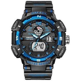 Resim Besthome1 Smael 8045 Erkek Spor Saati: 50m Su Geçirmez, Çift Ekran, Gece Aydınlatma, Alarma, Kronometre, Tarih - Si Renkli Çok Renkli 