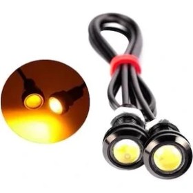 Resim Ayna Altı Kartal Göz LED Eagle Eye Gündüz Farı Turuncu Çift 