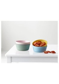 Resim 6 LI Çocuk Yemek Kasesi - Kase Seti Pastel Renkler MeridyenDukkan 