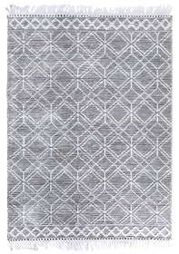 Resim My Home Halı Oslo Iskandinav Şahane El Dokuma %100 Doğal Pamuk Yumuşak Gri Yıkanabilir Kilim Halı K1 Gri 